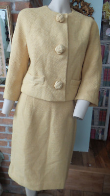 Women's Skirt Suit Large Buttons by Custom Juniors Fully Lined Short Jacket 