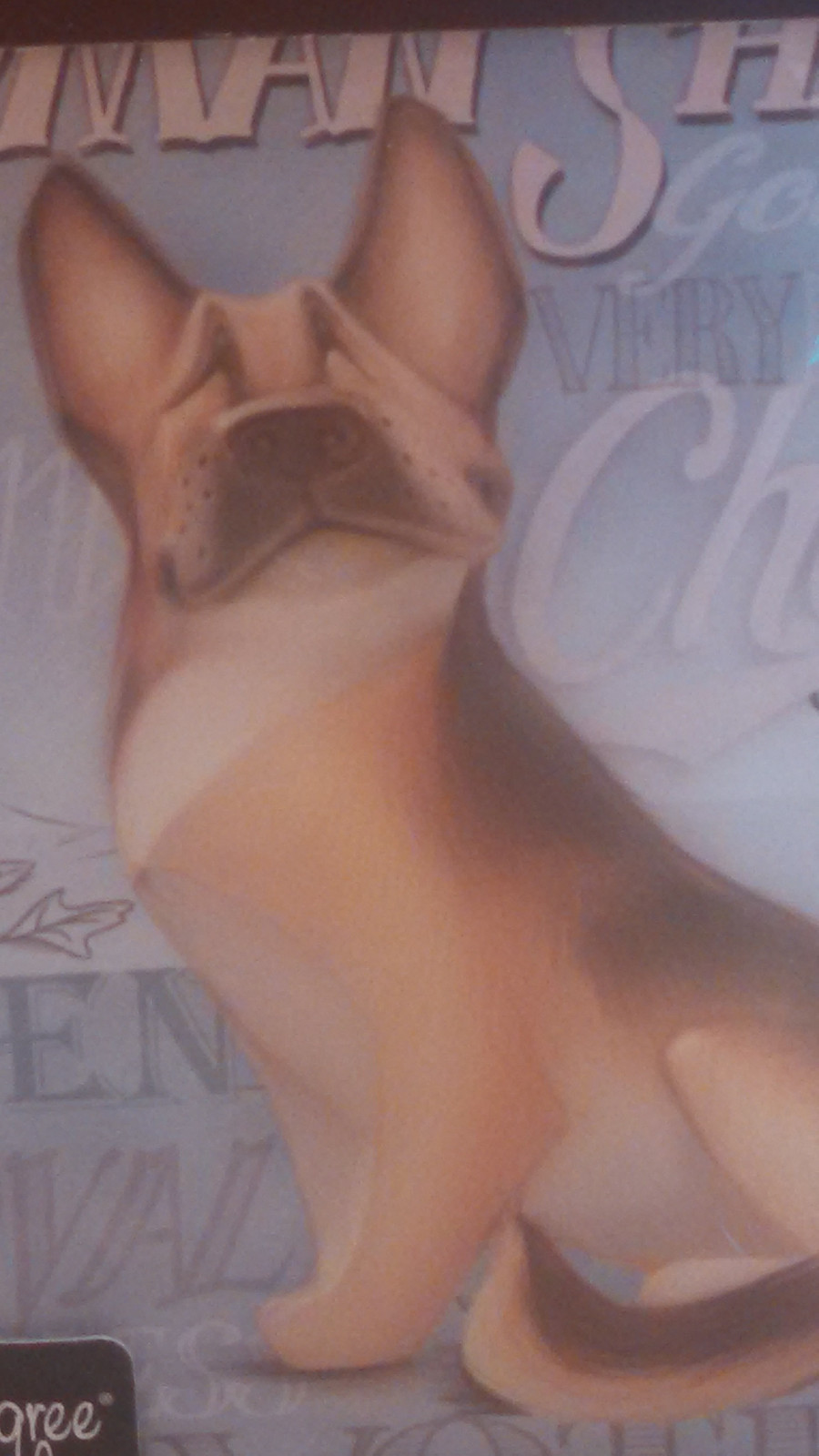 Pedigree Paws Free Standing Wall Art German Shepherd Cheerful, Loyal, Faithful