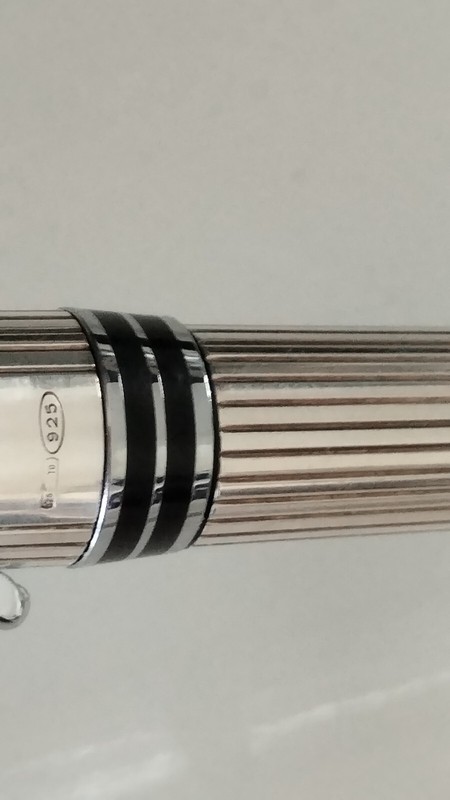 Stylo Roller Aurora Ipsilon En Argent 925/1000 Solid Silver Rollerball Pen