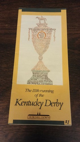 1985 - 111th Kentucky Derby Program and Ticket Original Vintage