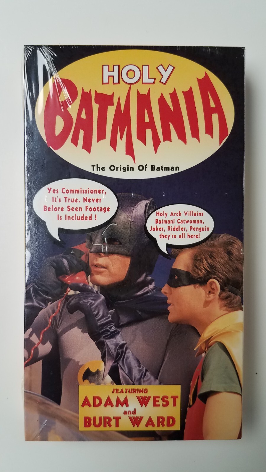 HOLY BATMANIA - Origin of Batman VHS video tape NEW Sealed