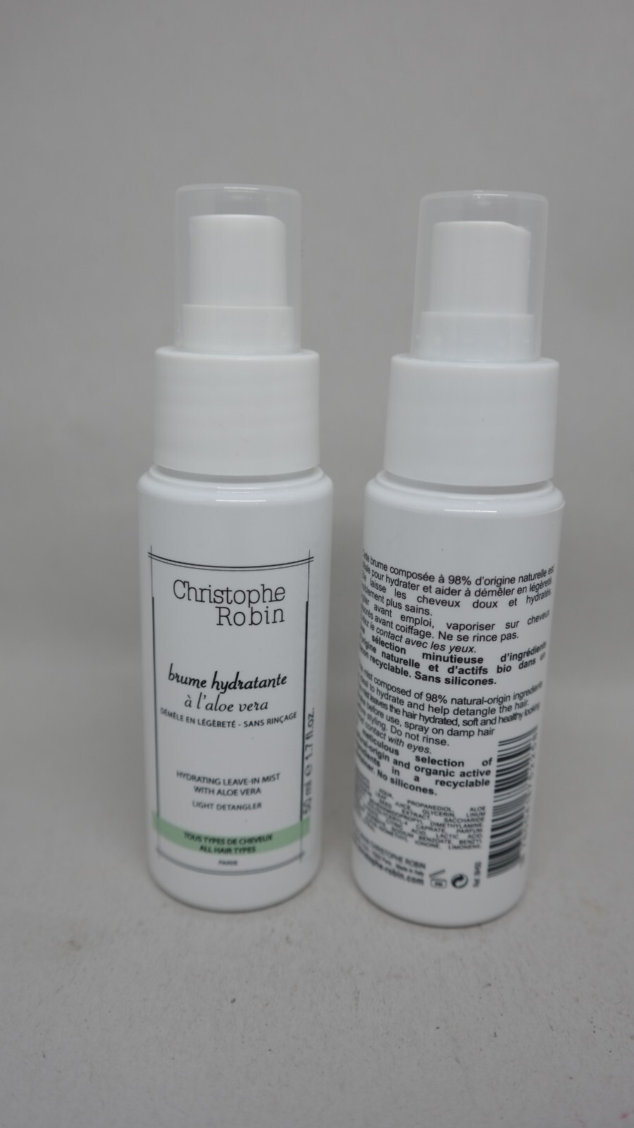 Christophe Robin Lot of 2 Hydrating Leave In Mist With Aloe Vera 1.7 fl oz each