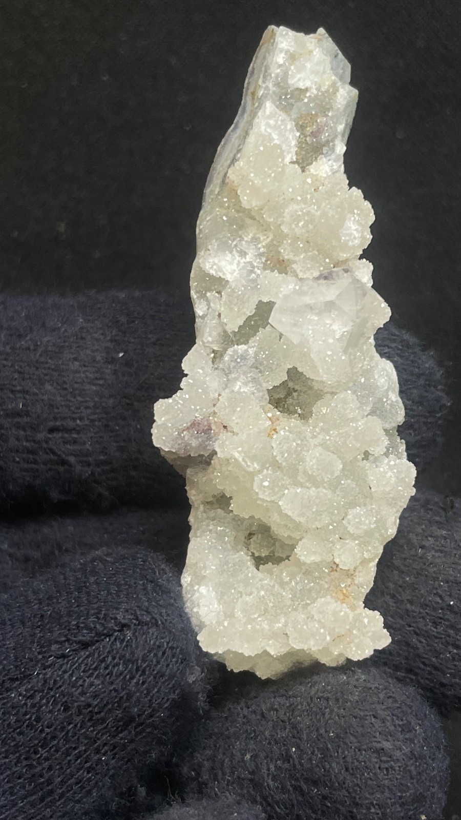 AWESOME CORAL CRYSTAL ON CHALCEDONY FORMATION MINERAL CLUSTER SPECIMEN