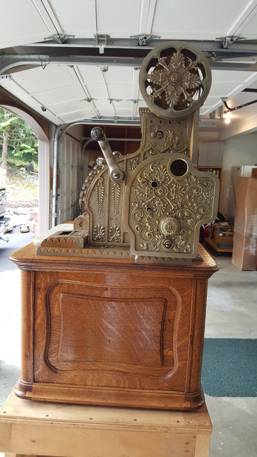 Antique, 4 Drawer National Cash Register, c.a. 1890-1900s Solid Quarter Sawn Oak