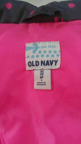 Old Navy Girl's Child XS 5 Puffy Vest Puffy Pink Polka Dot Pockets Winter Snow