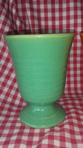 RARE Antique  Bauer Ringware two goblets RARE