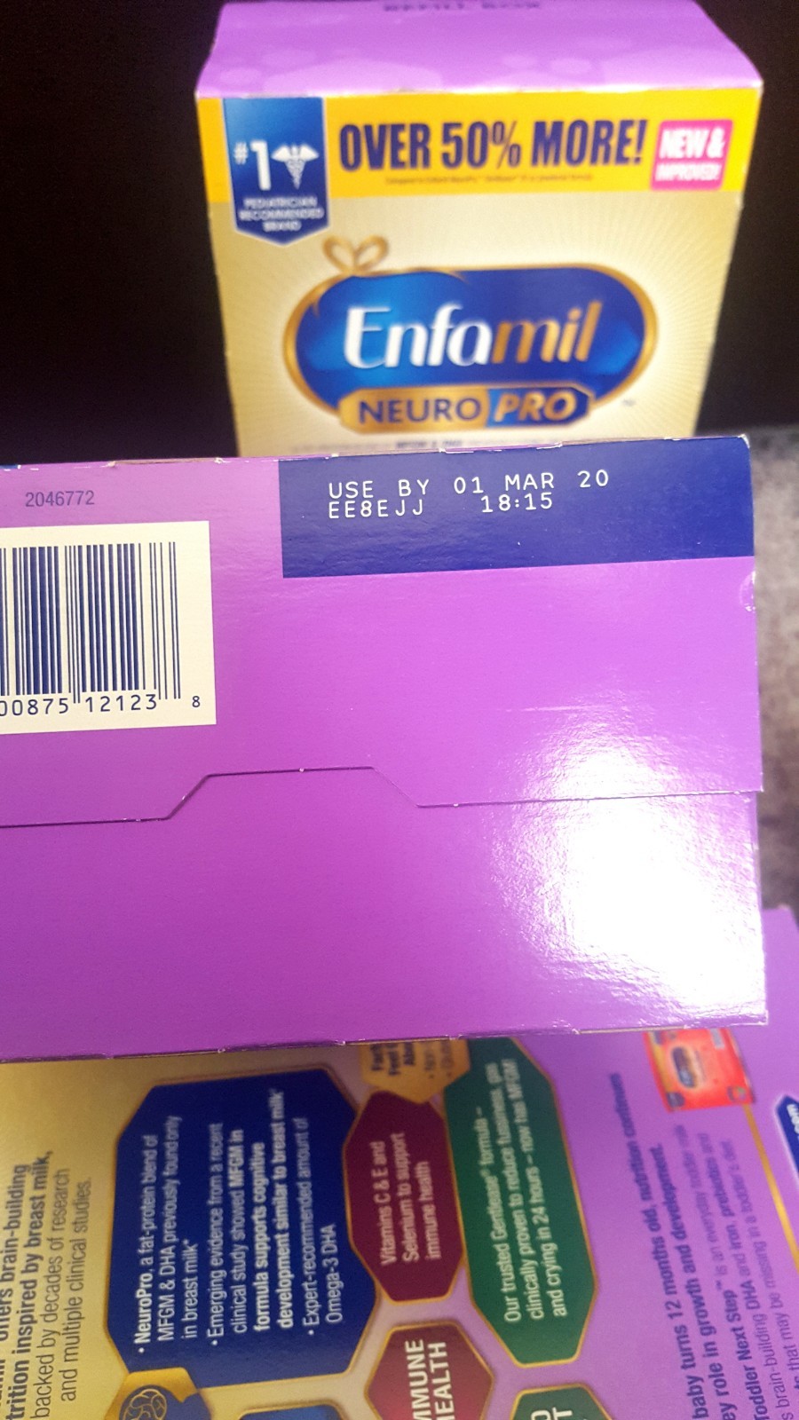 2 REFILL BOX ENFAMIL GENTLEASE NEURO PRO INFANT FORMULA 30.4 OZ CAN LOT BABY NEW