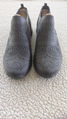 Skechers Seager Rooky Charcoal Laser Cut Bootie Comfort Memory Foam Size 10
