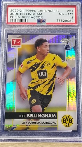 2020 topps chrome ベリンガム RC Auto PSA8 Jude Bellingham - 2020-21 Topps Chrome Bundesliga Prism