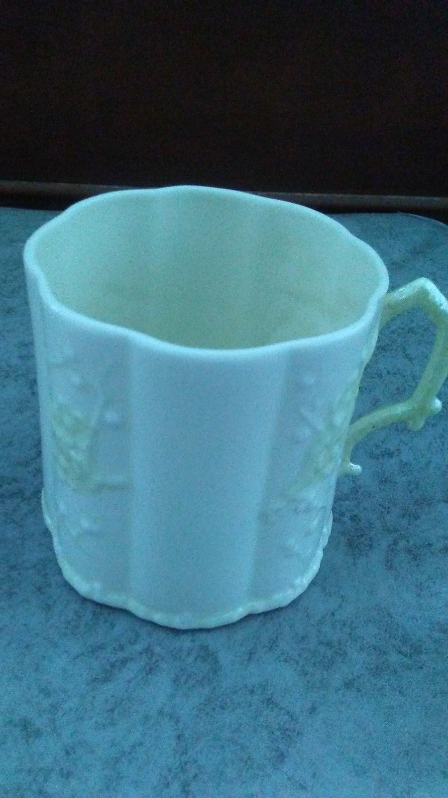 Vintage Belleek Pottery THORN Irish Porcelain 3rd Green Mark Cup Mug Cobb