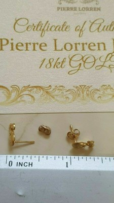 Pre-owned Warner Bros Looney Tunes Disney Earrings Tweety 18kt Solid Gold  Original Handmde