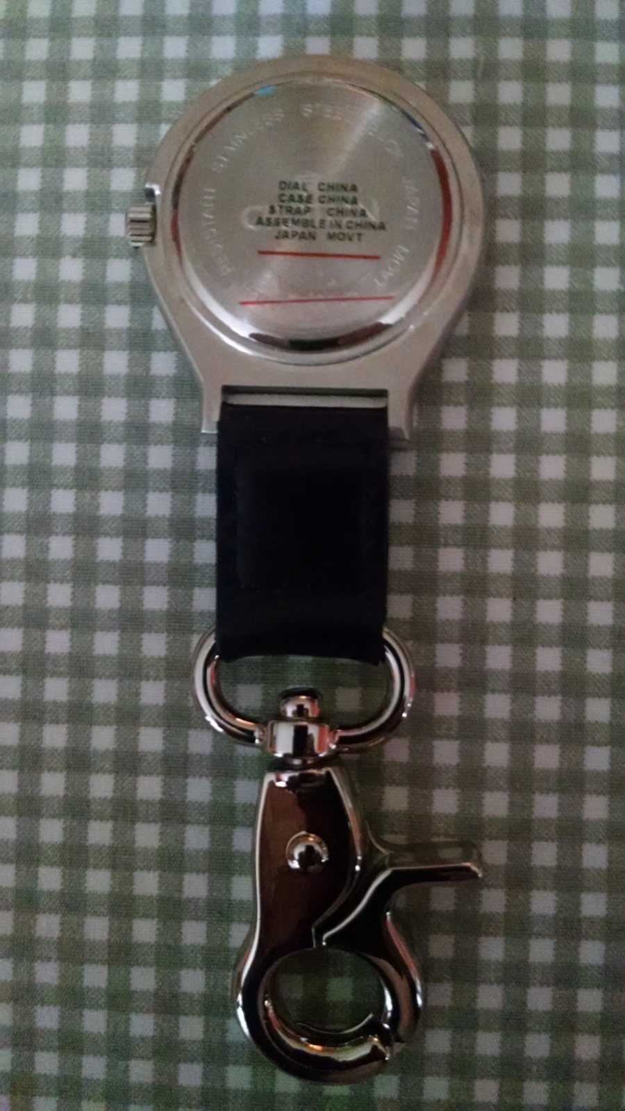 Croton Quartz Watch Clip On With Compass Silver Tone Brand New