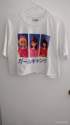 A tee featuring ''Girl Gang'' written in Japanese below anime character graph
