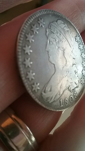 1808 Capped Bust/Lettered Edge Half $ FINE Silver 50c