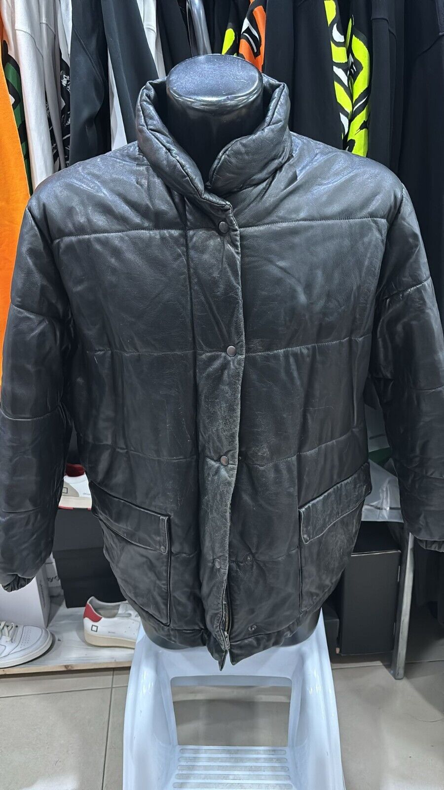 BUBI ZAGARA Leather Jacket Used Men's Size 42 Black LLD381 BUBI ZAGARA Leather Jacket Used Men's Size 42 Black LLD381