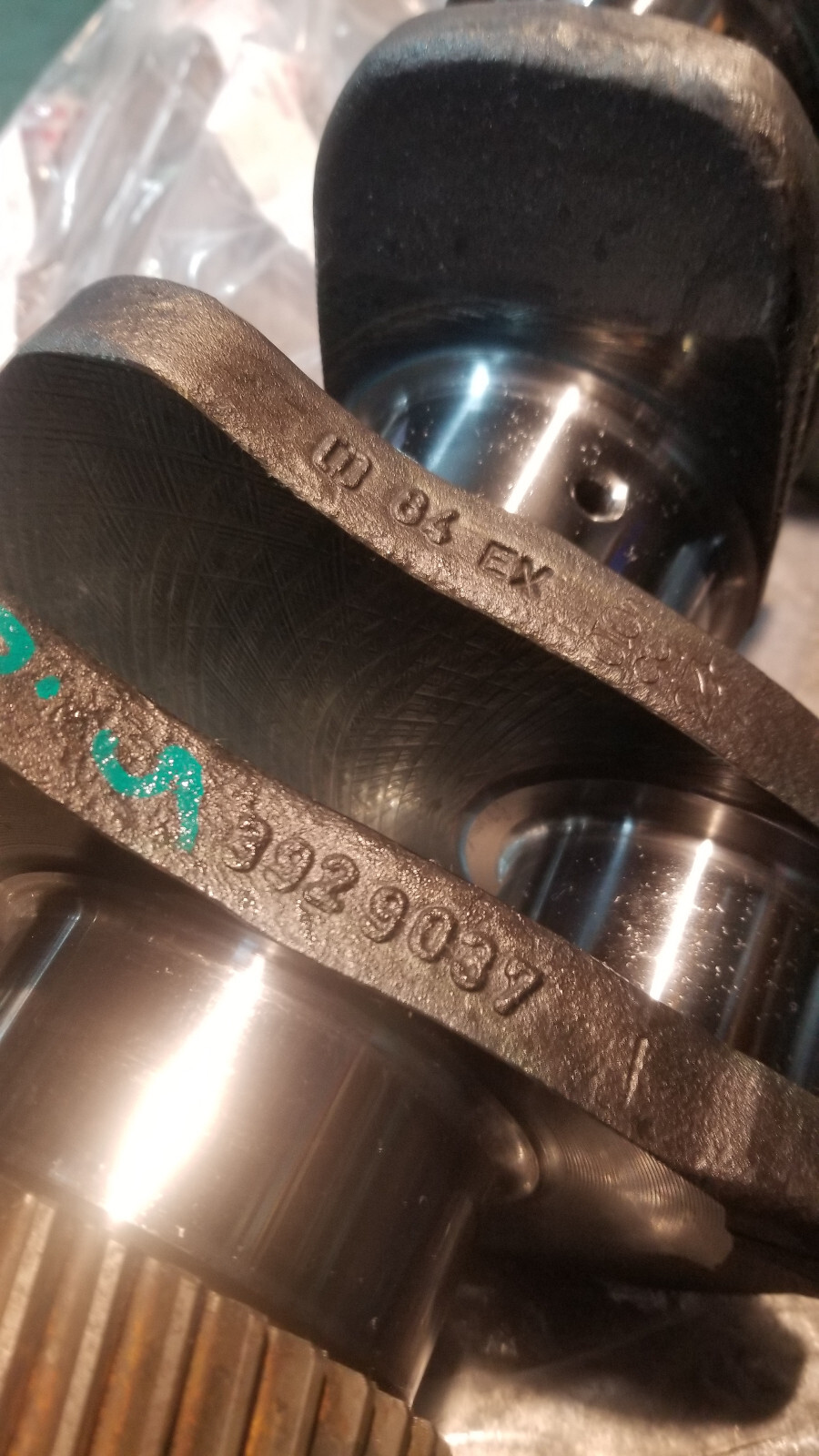 REMAN CUMMINS 5.9L CRANKSHAFT 3929037 SONOFLUXED POLISHED REF315 mains .010 - Picture 9 of 10