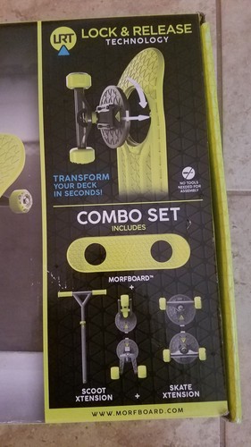 MorfBoard Skate & Scoot Combo Set, Chartreuse/Black Color