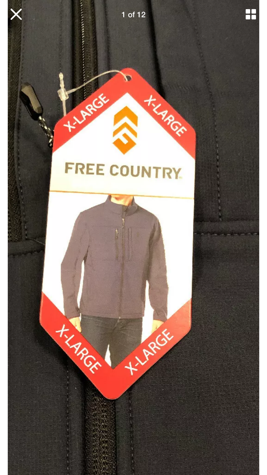 Free Country Men's Jacket Zip Up Stretch Fleece Coat