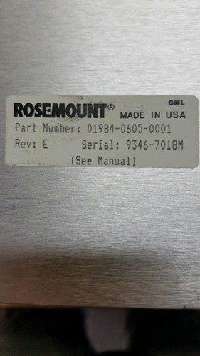Rosemount 01984-0605-0001( rev. E ) Power Supply