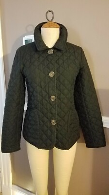 Stunning Womens Black Quilted Jacket By Banana Republic!! Size Small!!
