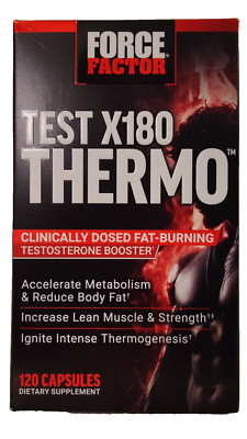 FORCE FACTOR Test X180 THERMO Clinically Dosed Testosterone Booster- 120 Caps