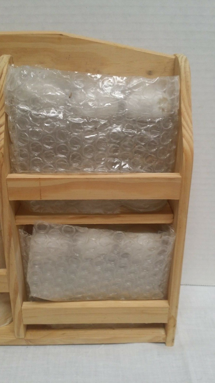 Vintage Wood Spice Rack w/Bottles & Salt & Pepper Shakers