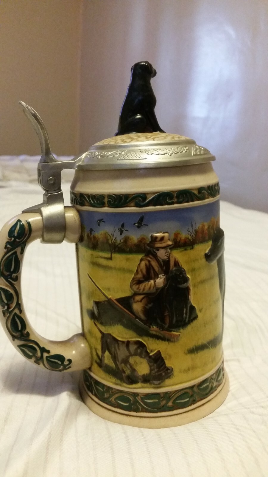 Vintage Budweiser Hunter's Companion Series Black Labrador Stein