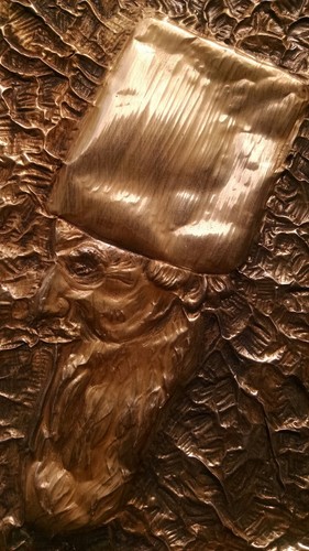 Vintage Arabic Looking Brass Pressed Art Bearded Man