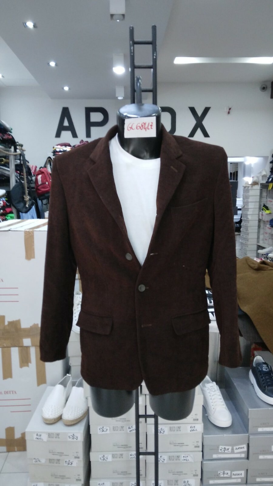 D&C Men's Brown Cotton Blend Jacket VINTAGE Size 44 GC684LZ