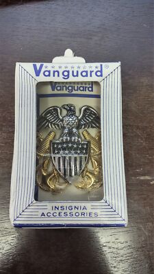 Vanguard Navy Cap Device Officer High Relief Unmounted Regulation Size - NOS