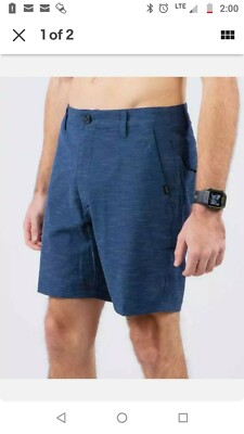 RIP CURL Men's Hybrid Shorts JACKSON BOARDWALK 18'' - Navy Blue - Size 36 - NWT
