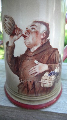 Collectible Brown German Beer Mug  Monk 5