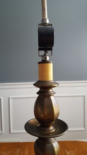 Vintage Lamp Table Electric Dual Light No Shade