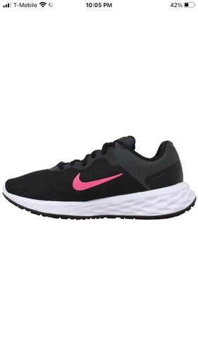 Nike Revolution 6 NN Running Shoes Black Pink DC3729-002 Sz