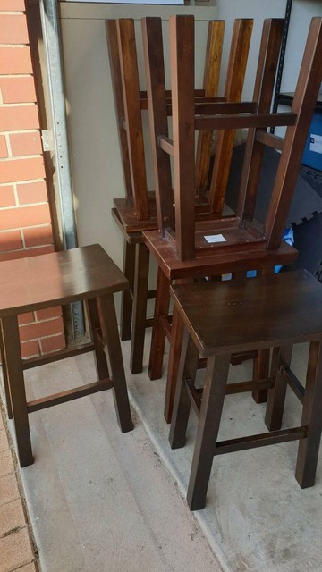 6 x wooden bar stools (Freedom) | Stools & Bar stools ...