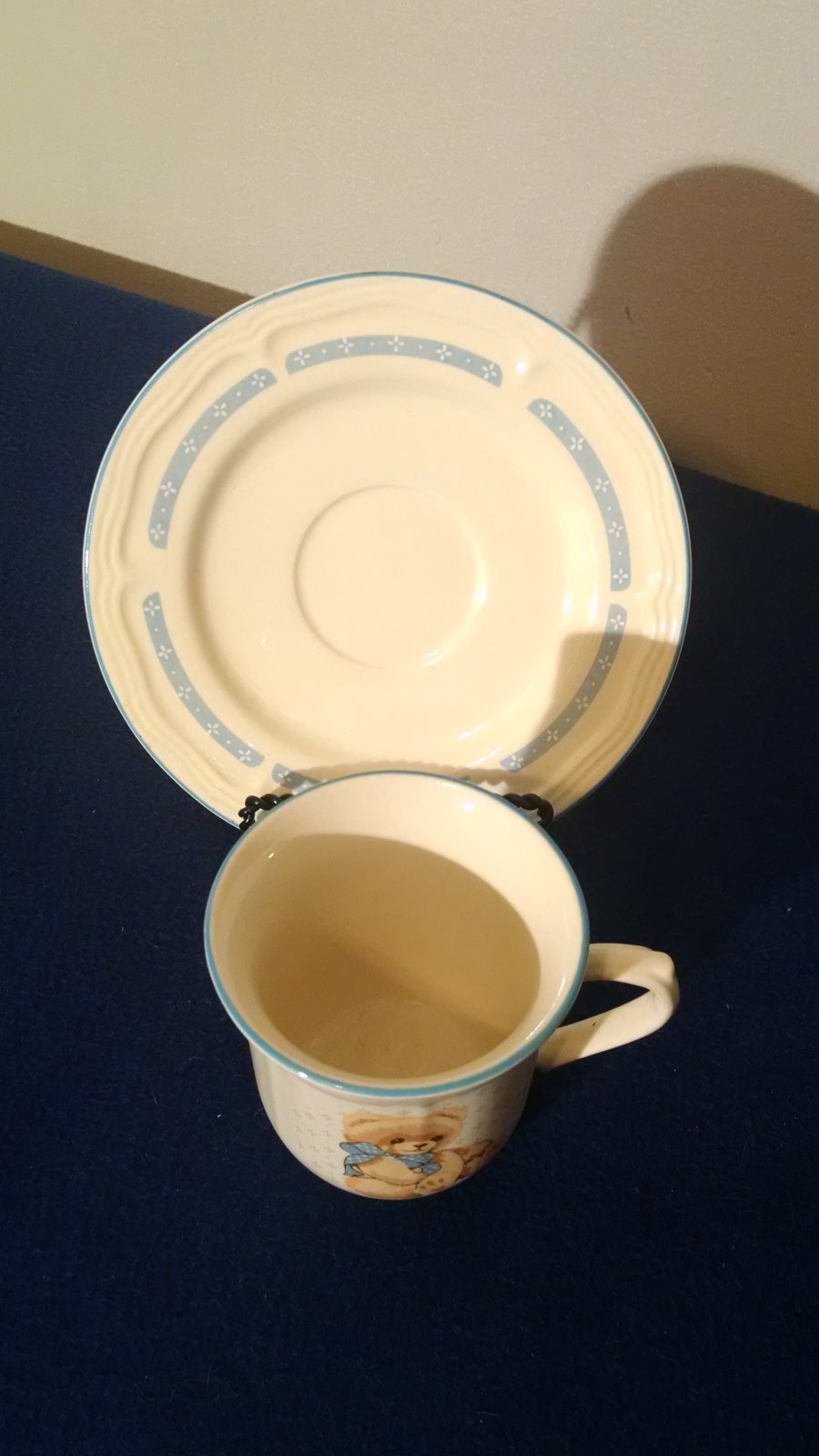 Tienshan Country Bear Stoneware Cup & Saucer Set Discontinued