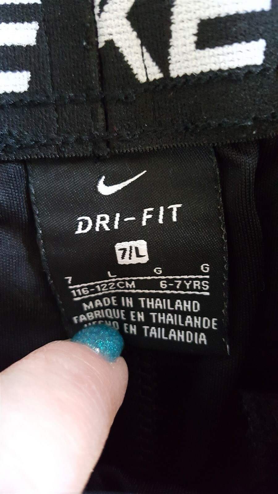 Nike Black and Yellow Dri Fit Youth Shorts Size 7 NWOT