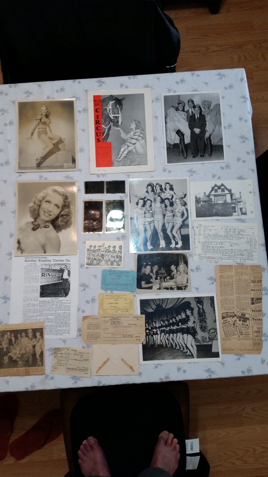 Barnum & Bailey Circus HUGE LOT OF PERSONAL PICTURES DOCUMENTS Aileen Dornay