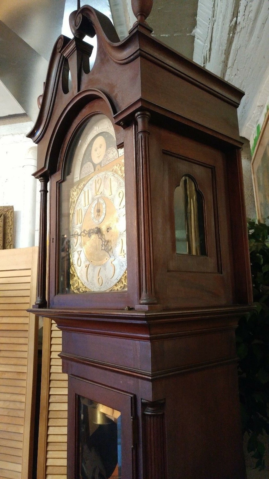 Antique Grandfather Clock Mahogany Tall Case - Baltimore - BEAUTIFUL Condition!