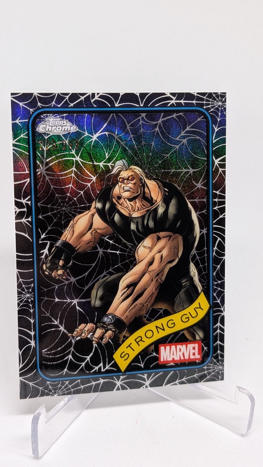 2025 Topps Chrome Marvel Strong Guy #182 Spider Web /399 | eBay