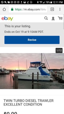 TWIN TURBO DIESEL TRAWLER EXCELLENT CONDITION