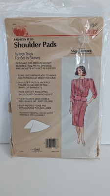 2 Sets - NEW Vintage Dritz Shoulder Pads 3/8'' for Set-In Sleeves - 53012