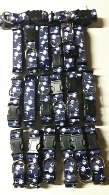 Mirage Pet Palmetto Tree Moon Puppy Dog Collar 3/4   Sz XS 7-8  LOT OF 20