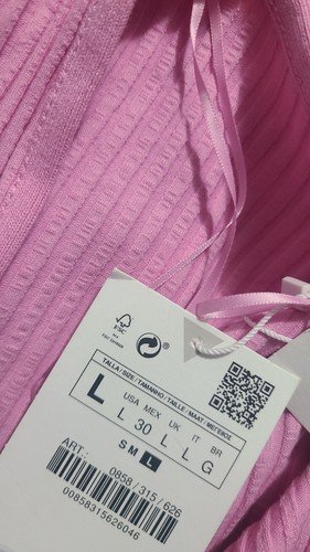 Zara Ribbed Bodysuit Pink 0858 315 size L ref. 0858 315 | eBay