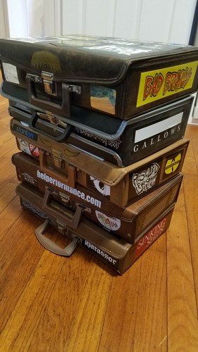 Lot Of 5 Cassette Tape Carrying Cases Holders Vintage