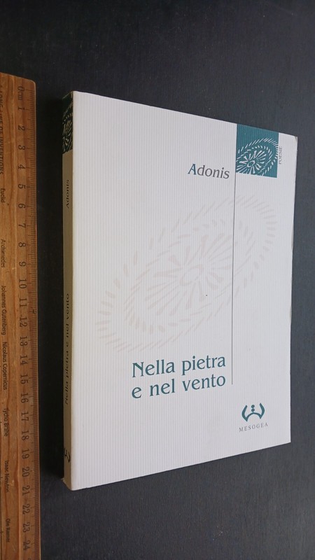 Adonis Nella Pietra E Nel Vento Testo Arabo A Fronte 1999 Mesogea Messina