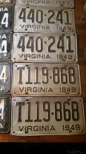 18 VINTAGE ANTIQUE 48,49 & 50 VIRGINIA LICENSE PLATES MATCH SETS TRUCK CAR MIX