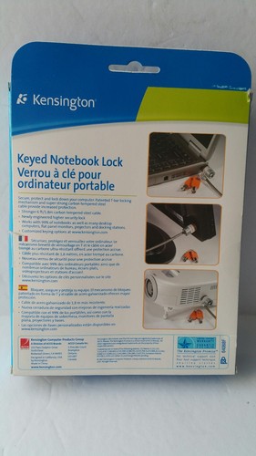 New Kensington MicroSaver Keyed Laptop Lock K64068F 6ft Cable & 2 Security Keys