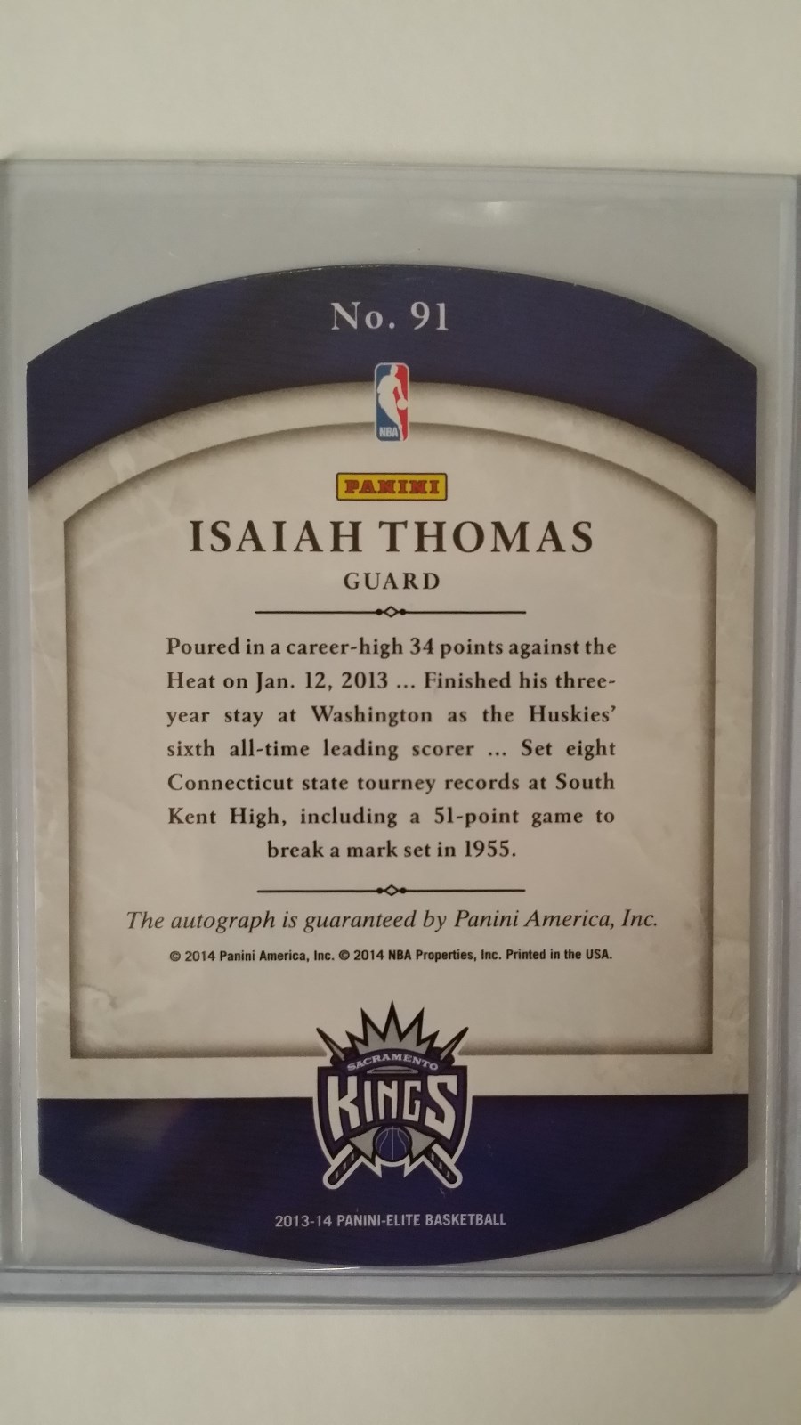 2013-14 Panini Turn of the Century Isaiah Thomas 47/75  Auto #91 Basketball Card