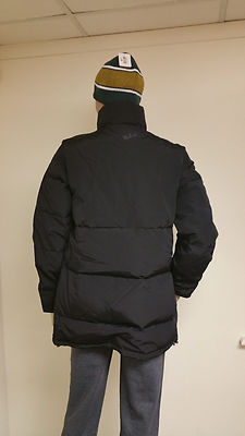 Pre-owned Woolrich Authentic  Men's Black Langhorne Parka Jacket 550 Fill Down 16106